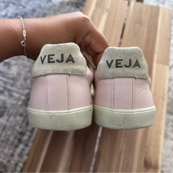 Veja Esplar in Petal Pink Patent Leather Lace Sneakers Size Women's US 9 - Picture 11 of 15